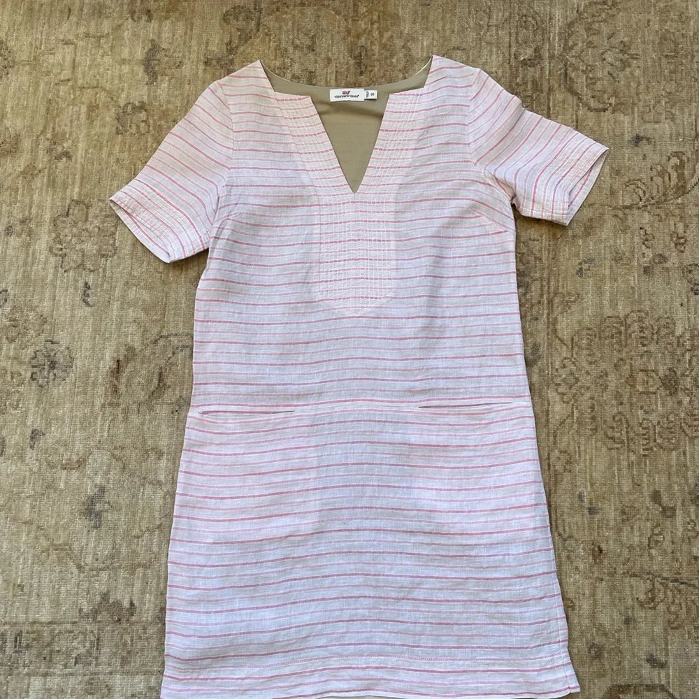 Vineyard Vines 100% Linen Tunic Dress Size 00 - Picture 1 of 10
